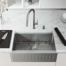 vigo vgs3020sa 30 inch oxford single bowl slotted a front stainless steel farmhouse kitchen sink with accessories