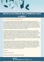 Recommendation Letter For Dentist Writing Editing Help