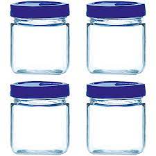 Buy Yera Glass Jar With Blue Lid