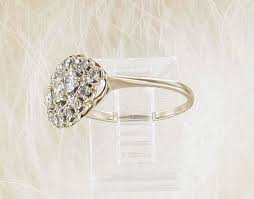 Simply vera vera wang tungsten carbide 1/6 carat t.w. Vintage 14kt Gold Estate Diamond Dinner Ring Antique Rings Princess Ring Bling