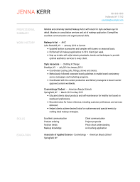 professional makeup artist resume exles