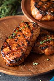 grilled maple glazed pork chops