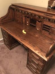 1,364 oak desk top products are offered for sale by suppliers on alibaba.com, of which office desks accounts for 8%, computer desks accounts for 1%, and dining tables accounts for 1%. Six Foot Long Oak Roll Top Desk With Secret Compartments 60 Banana For Scale Thriftstorehauls