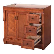 Choose vanities with or without tops for more customization! Home Decorators Collection Naples 36 In W Bath Vanity Cabinet Only In Warm Cinnamon With Right Hand Drawers Naca3621d The Home Depot