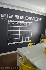 Navy Chalkboard Wall And Giant Calendar