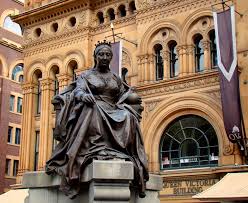 Bronze statues around the queen victoria memorial in front of th. Statue Of Queen Victoria Sydney Wikipedia