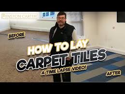 how to install carpet tiles time lapse