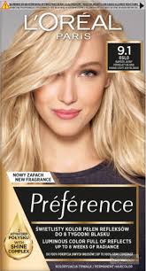 Rich and long lasting hair colour performance. L Oreal Preference Permanent Haircolor 9 1 Oslo Viking Light Ash Blonde Hair Dye Permanent Coloring Very