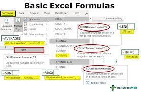 Basic Excel Formulas Top 10 Formulas