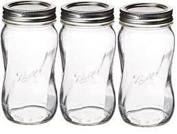 STAR WORK - 500 ml Ball Regular Mouth Mason Jars Travel Glass Drinking Spiral Jars with Airtight lids & Bands Juicing/Smoothies/Kombucha, DIY, Safe For canning, Pickling, Storage (1) : Amazon.in: Home &