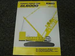 Grove Sl6000 Hydraulic Crawler Crane Load Chart Capacities