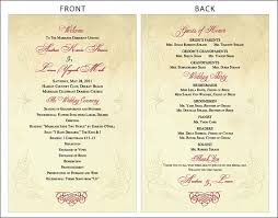 Set Of Vintage Scroll Design Classic Wedding Programs Custom