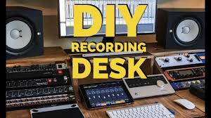 Epoxy resin desk from our crafty mom. How To Build A Diy Recording Desk Divaudio