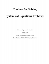 Solving Systems Of Equations Problems