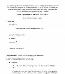 private residential tenancy agreement