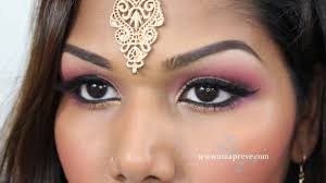 pink and gold smokey makeup