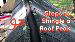 diy ridge cap shingles on a shed or