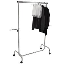 Wardrobe hanging pull out closet iron retractable sliding rail space saving household cabinet telescopic clothes rod heavy duty. Guise Heavy Duty 50kg Garment Hanging Rail Open Wardrobe Silver Watson S On The Web Furniture Storage And Homewares