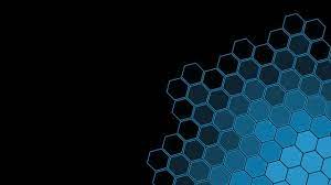 2560x1440 Black Blue Hexagon Pattern ...