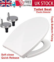 Soft Close Toilet Seat Cover White
