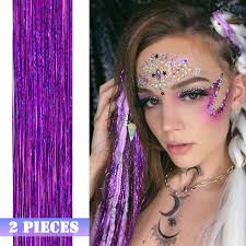 long fairy hair tinsel sparkling shiny