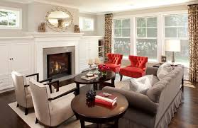 red and white living room interior designs