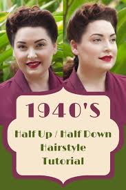 1940s half up half down hairstyle