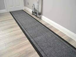 rubber backed grey 80cm hall runners