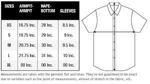 Elevate Apparel Size Charts