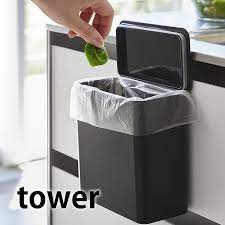 楽天市場 マグネット シンク扉ゴミ箱 タワー ゴミ箱 生ゴミ キッチン 容器 収納 ボックス tower プラスチック マグネット 脱着式 ホワイト ブラック 4268 4269 食洗機用洗剤入れ 洗面所 おしゃれ 山崎実業 yamazaki carro デザイン雑貨カロ 洗面所 おしゃれ 生