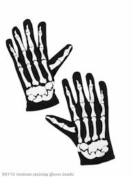 skeleton print gloves child gloves