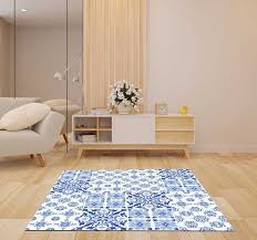 This guide has been produced to enable you to measure a room for your chosen floor covering and should not be considered an installation. Stunning Portuguese Tiles Vinyl Living Room Rug Tenstickers