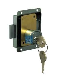 cabinet lock with cylinder and double