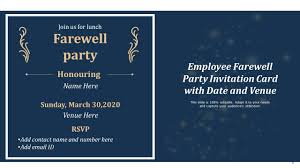 farewell party employee invitation