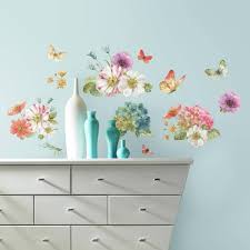 Roommates Lisa Audit Garden Bouquet L And Stick Wall Decals