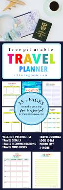 15 free trip planner printables for
