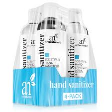 C02, owder or water ra p405: Hand Sanitizer Scent Free 4 Pack Artnaturals