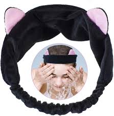 cat ears elastic headband hairband spa