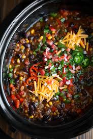 slow cooker lentil taco chili vegan