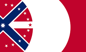 The second confederate navy jack was a rectangular cousin of the confederate army's battle flag and was in use from 1863 until 1865. Remade The Blood Stained Banner I Guess Vexillology