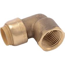 brass female adapter elbow push to