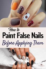 Doing my own acrylic nails! How To Paint False Nails Before Applying At Home Where To Buy