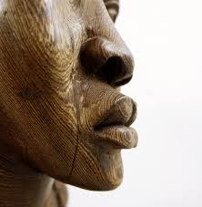 african art wenge wood sculpture signed