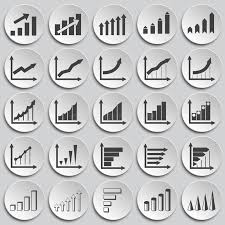 Up Grow Chart Icon On Background For Graphic And Web Design