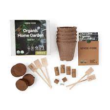 Indoor Herb Garden Starter Kit Certified Usda Organic Non Gmo 5 Herb Seed Basil Cilantro Parsley Sage Thyme Potting Soil Peat Pots