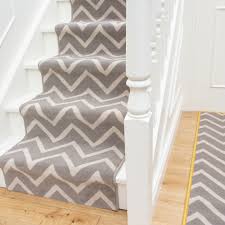 long modern geometric chevron stair