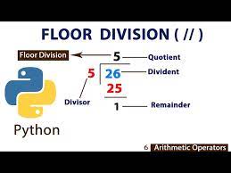 python program for floor division of