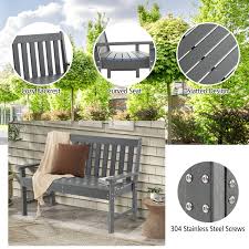 52 Inch All Weather Hdpe Outdoor Bench