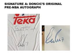 Luka dončić (r) attends the 2019 nba awards presented by kia on tnt at barker hangar on june 24, 2019 in. Why Your Luka Doncic Autographs Could Be Fake I Tripledouble Blog