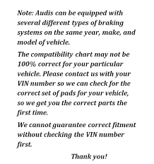 Audi Oem 14 17 Q5 Brake Front Brake Pads Sensor Not Included